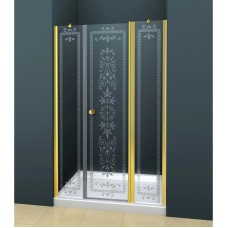 Душевая дверь распашная Cezares Royal Palace 175 см прозрачное с матовым узором ROYAL PALACE-A-B-13-90+60/30-CP-G