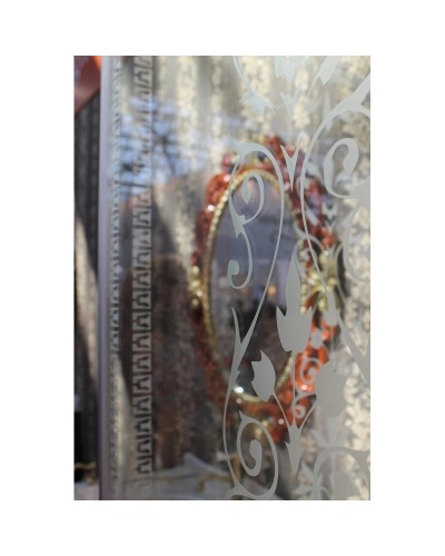 Душевая дверь распашная Cezares Royal Palace 185 см прозрачное с матовым узором ROYAL PALACE-A-B-13-100+60/30-CP-Cr