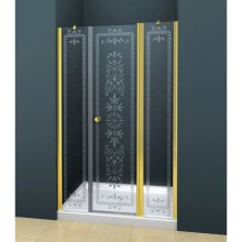 Душевая дверь распашная Cezares Royal Palace 185 см прозрачное с матовым узором ROYAL PALACE-A-B-13-100+60/30-CP-G