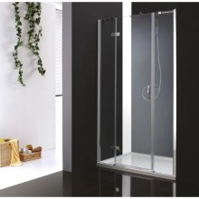 Душевая дверь распашная Cezares Bergamo 150 см текстурное стекло BERGAMO-W-B-13-30+60/60-P-Cr-L