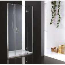 Душевая дверь распашная Cezares Bergamo 150 см текстурное стекло BERGAMO-W-B-13-30+60/60-P-Cr-R