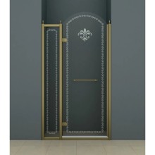 Душевая дверь распашная Cezares Retro 120 см прозрачное c матовым узором RETRO-A-B-12-120-CP-Br-L