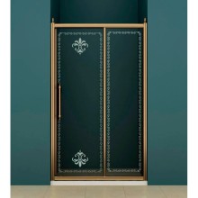 Душевая дверь раздвижная Cezares Retro 120 см прозрачное c матовым узором RETRO-A-BF-1-120-CP-Br