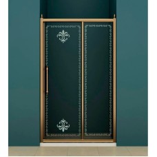 Душевая дверь раздвижная Cezares Retro 120 см прозрачное c матовым узором RETRO-A-BF-1-120-CP-Br