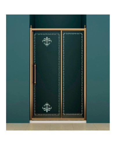 Душевая дверь раздвижная Cezares Retro 120 см прозрачное c матовым узором RETRO-A-BF-1-120-CP-Br