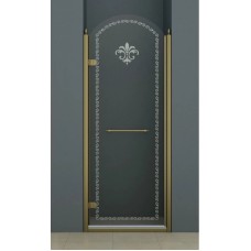 Душевая дверь распашная Cezares Retro 90 см прозрачное c матовым узором RETRO-A-B-1-90-CP-Br-L