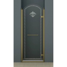 Душевая дверь распашная Cezares Retro 90 см прозрачное c матовым узором RETRO-A-B-1-90-CP-Br-R