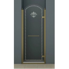 Душевая дверь распашная Cezares Retro 90 см прозрачное c матовым узором RETRO-A-B-1-90-CP-Br-R