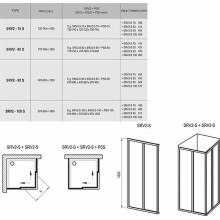 Душевая дверь Ravak Supernova SRV2-100 S 14VA0102Z1 профиль Белый стекло Transparent