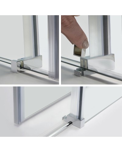 Душевая дверь WasserKRAFT Dinkel 140 58R31 профиль Хром стекло прозрачное