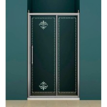 Душевая дверь раздвижная Cezares Retro 110 см прозрачное c матовым узором RETRO-A-BF-1-110-CP-Cr