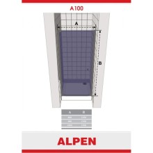 Душевая дверь распашная Alpen Alpina 80 см прозрачное стекло A100N-80