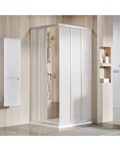 Душевая дверь Ravak Supernova ASRV3-90 15V70U0211 профиль Сатин витраж пластик Pearl