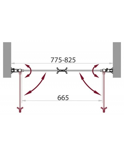 Душевая дверь распашная BelBagno Sela 80 см прозрачное стекло SELA-B-2-80-C-Cr