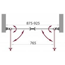 Душевая дверь распашная BelBagno Sela 90 см текстурное стекло SELA-B-2-90-Ch-Cr