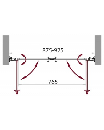 Душевая дверь распашная BelBagno Sela 90 см текстурное стекло SELA-B-2-90-Ch-Cr