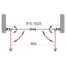 Душевая дверь распашная BelBagno Sela 100 см текстурное стекло SELA-B-2-100-Ch-Cr