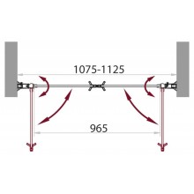 Душевая дверь распашная BelBagno Sela 110 см прозрачное стекло SELA-B-2-110-C-Cr