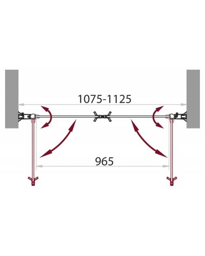 Душевая дверь распашная BelBagno Sela 110 см прозрачное стекло SELA-B-2-110-C-Cr