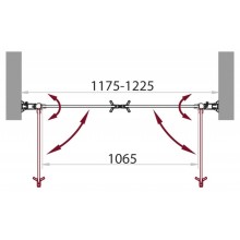Душевая дверь распашная BelBagno Sela 120 см текстурное стекло SELA-B-2-120-Ch-Cr