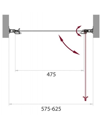 Душевая дверь распашная BelBagno Sela 60 см текстурное стекло SELA-B-1-60-Ch-Cr