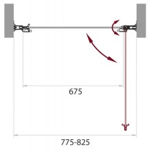 Душевая дверь распашная BelBagno Sela 80 см текстурное стекло SELA-B-1-80-Ch-Cr