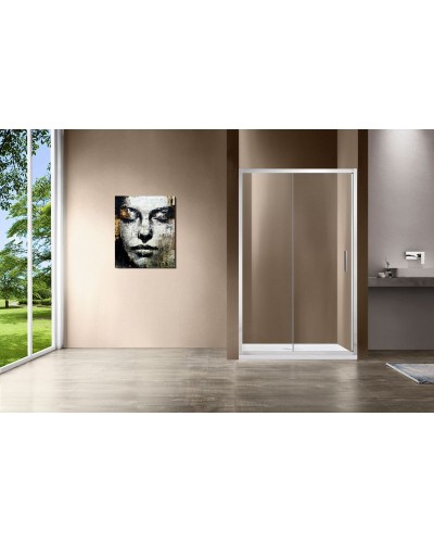 Душевая дверь Vincea Garda 120 VDS-1G120CL профиль Хром стекло прозрачное
