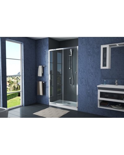 Душевая дверь Bravat Drop 120 BD120.4100A профиль Хром стекло прозрачное