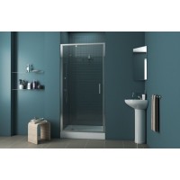 Душевая дверь Bravat Line 100 BD100.4112A профиль Хром стекло прозрачное