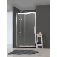 Душевая дверь Bravat Stream 120 BD120.4103S профиль Хром стекло прозрачное