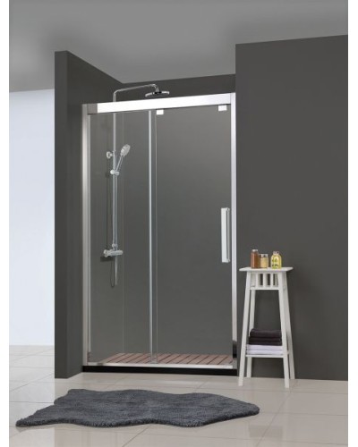 Душевая дверь Bravat Stream 120 BD120.4103S профиль Хром стекло прозрачное