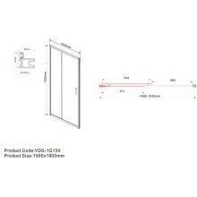 Душевая дверь Vincea Garda 150 VDS-1G150CL профиль Хром стекло прозрачное