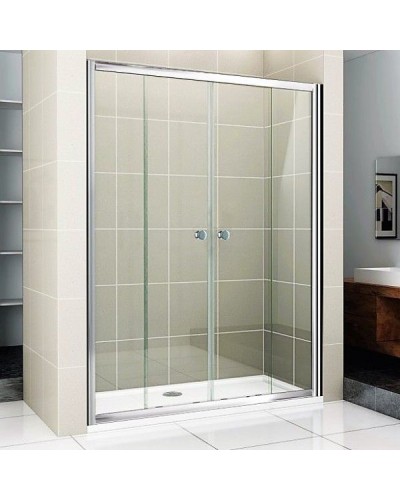 Душевая дверь в нишу Cezares PRATICO-BF-2-180-C-Cr профиль Хром стекло прозрачное