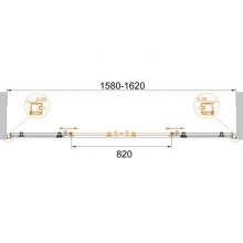 Душевая дверь в нишу Cezares ANIMA-W-BF-2-160-C-Cr профиль Хром стекло прозрачное