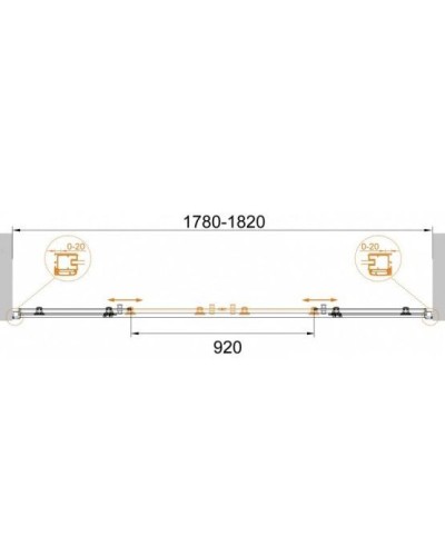 Душевая дверь в нишу Cezares ANIMA-W-BF-2-180-C-Cr профиль Хром стекло прозрачное