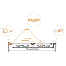 Душевая дверь в нишу Cezares ELENA-W-BS-12-90-C-Cr профиль Хром стекло прозрачное