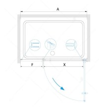 Душевая дверь RGW Hotel HO-012-B 350601200-14 профиль Черный стекло прозрачное