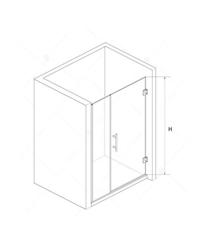 Душевая дверь RGW Hotel HO-012-B 350601200-14 профиль Черный стекло прозрачное