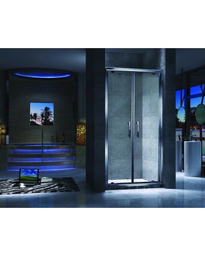 Душевая дверь распашная 90 см прозрачное стекло Esbano ES-90-2DV