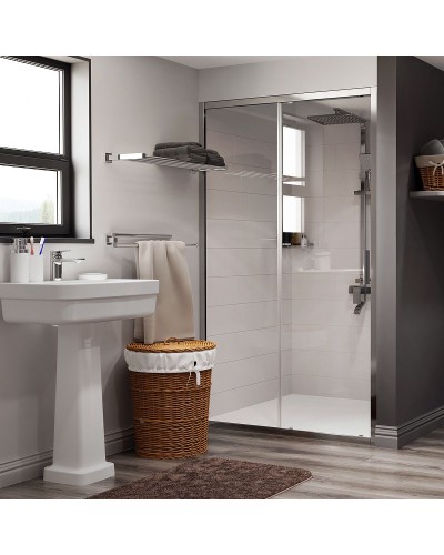 Душевая дверь WasserKRAFT Main 110 41S13 профиль Хром стекло прозрачное