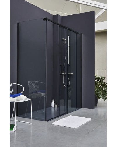 Душевая дверь Jacob Delafon Contra Black 120 E22C120-BL профиль Черный стекло прозрачное