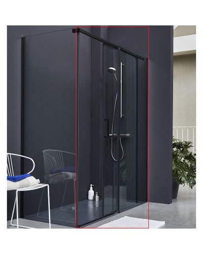 Душевая дверь Jacob Delafon Contra Black 170 E22C170-BL профиль Черный стекло прозрачное