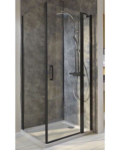 Душевая дверь Jacob Delafon Contra Black 90 E22T91-BL профиль Черный стекло прозрачное