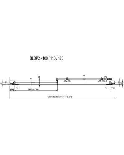 Душевая дверь Ravak Blix BLDP2-110 0PVD0U00ZG профиль Сатин стекло Grape