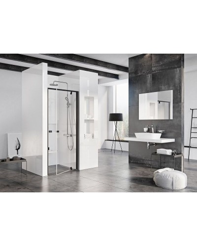 Душевая дверь Ravak Pivot PDOP1-80 03G40300Z1 профиль Черный стекло Transparent