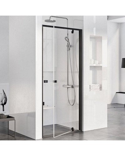 Душевая дверь Ravak Pivot PDOP1-90 03G70300Z1 профиль Черный стекло Transparent