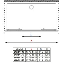Душевая дверь Radaway Premium Plus DWD 160 фабрик