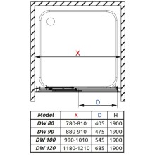 Душевая дверь Radaway Treviso DW 120 прозрачное