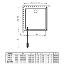 Душевая дверь Radaway Twist DW 80 прозрачное