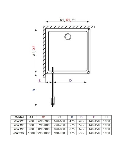 Душевая дверь Radaway Twist DW 80 коричневое